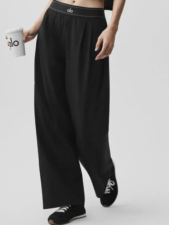 Alo Suit Up Trousers Black NWT - Picture 1 of 5